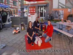 Das Jugendrotkreuz war ebenfalls vor Ort