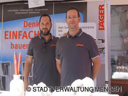 Viele Firmen stellten ihre Arbeit vor, darunter auch Jäger Beton. 