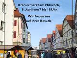 Krämermarkt am Mittwoch, 8. April 