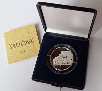 Jubiläumsmünze mit Zertifikat im Etui