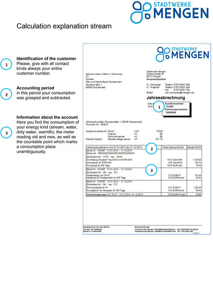 Calculation explanation stream